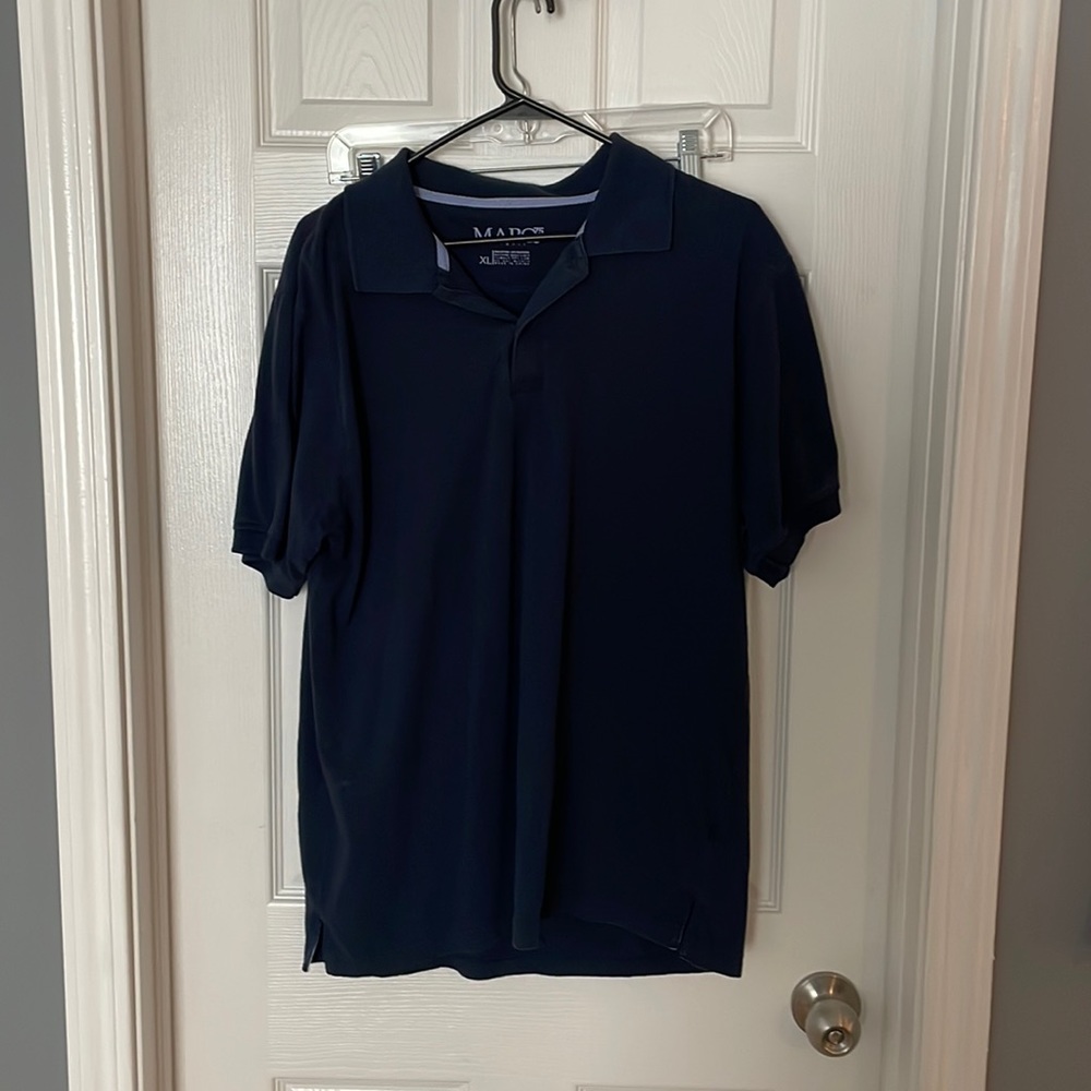 Marq 5 navy Polo shirt, XL but fits like L
